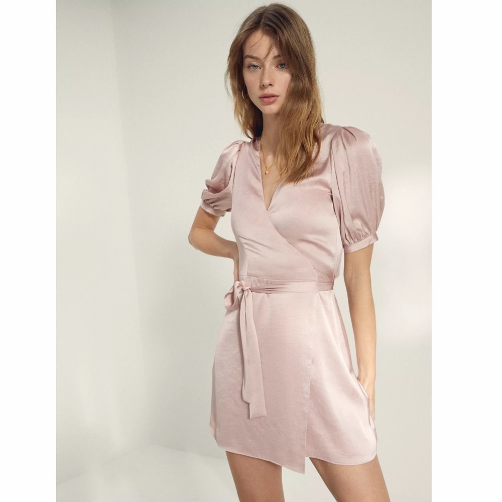 Wilfred Lune Satin Wrap Dress Sz XS - Picture 5 of 15